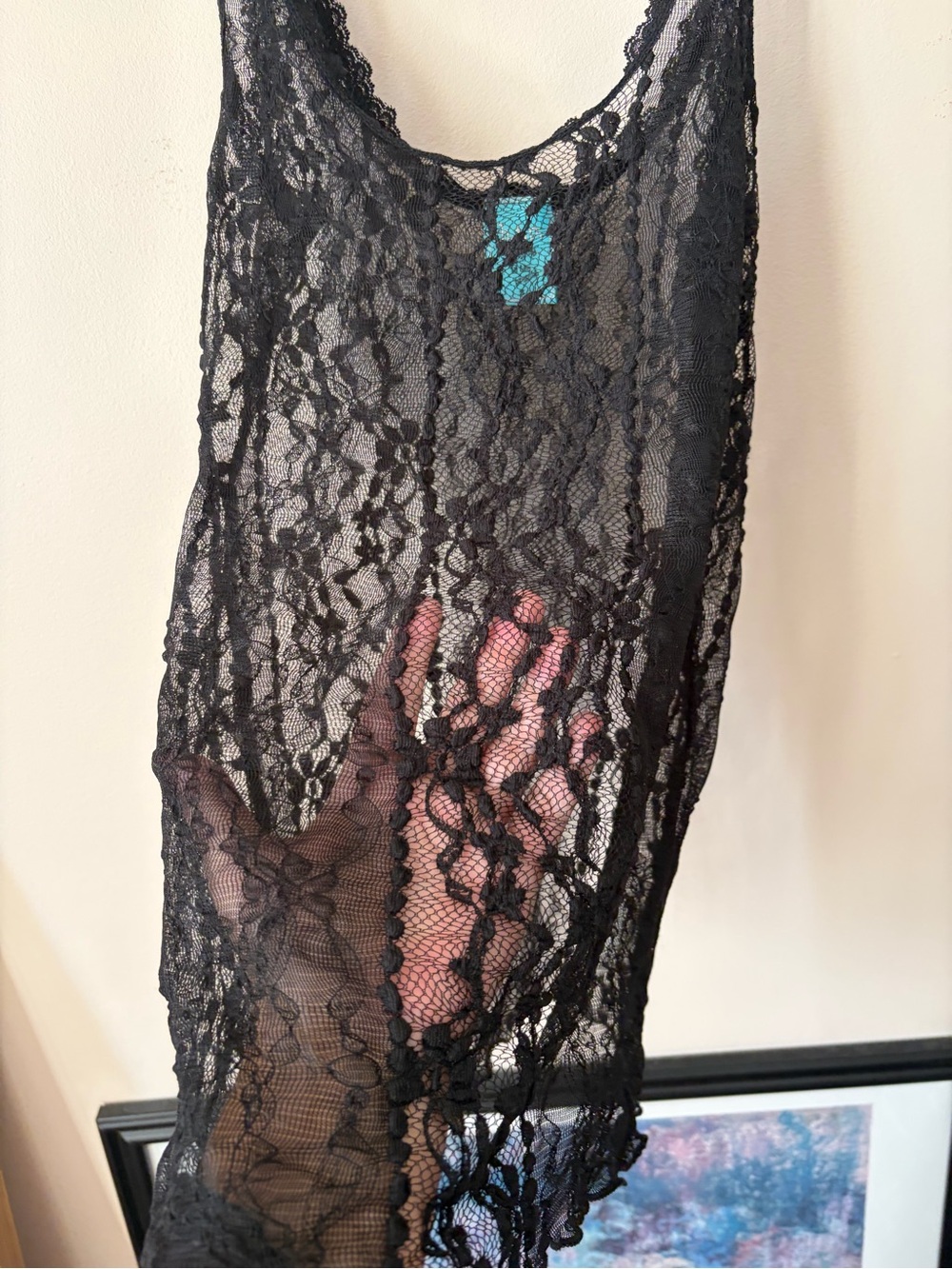 Black Lace Tank Top dentelle - Picture 4 of 9